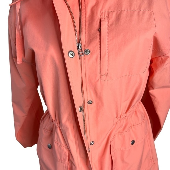TALBOTS Water Resistant Cotton Anorak Rain Jacket Coral Orange Women's Size XS - Picture 10 of 16